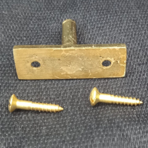7mm brass pin used for securing a window stay on a sash window.