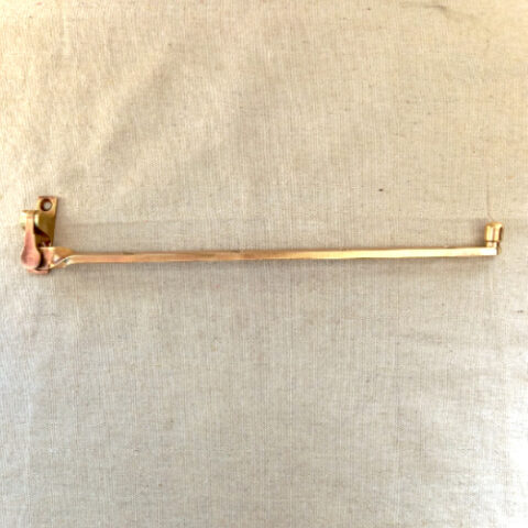 285mm vintage brass fanlight stay for supporting and adjusting fanlight windows in heritage homes