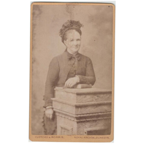 CdV of A Woman Standing by Clifford & Morris Dunedin NZ (ANPH-085)
