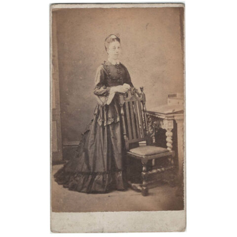 CdV of Woman Standing by G V Yates Sheffield (ANPH-086)