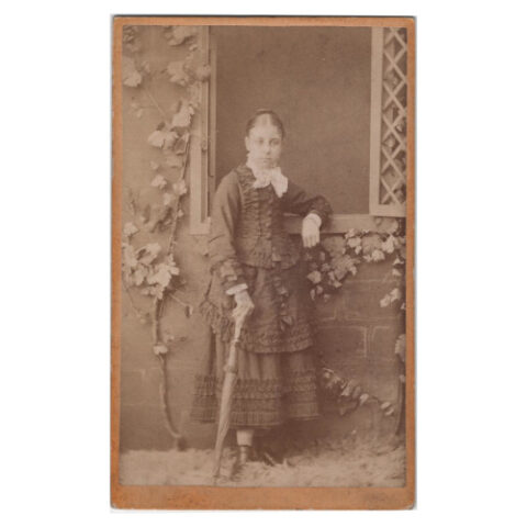 CdV of Woman Standing by Peter Greenhalgh (ANPH-121)