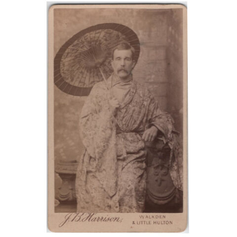 Victorian CDV of Man in Asian Dress by J.B. Harrison Walkden (ANPH-126)