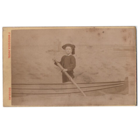 CdV Victorian Novelty Photo – F. Woodcock with Fake Boat Illusion (ANPH-127)