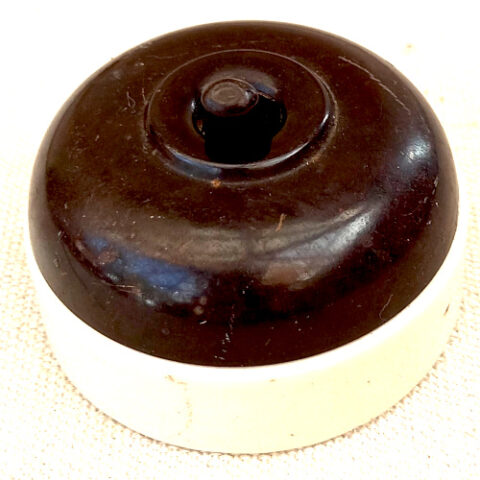 Art Deco Bakelite Ceramic Rocker Light Switch by Efesca Ace (ANTV-142)