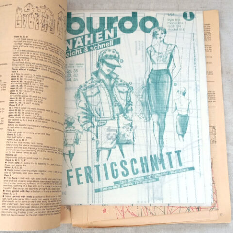 Burda Sewing Made Easy 1991 pattern book featuring beginner-friendly clothing sewing designs