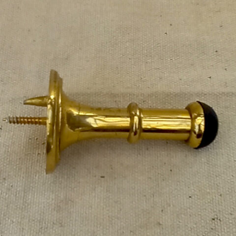 Brass Door Stop 42mm x 72mm Projection Concealed Screw Mount (ANTM-066)