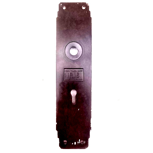 Vintage Art Deco Bakelite door handle backplate by IRIS in original condition.
