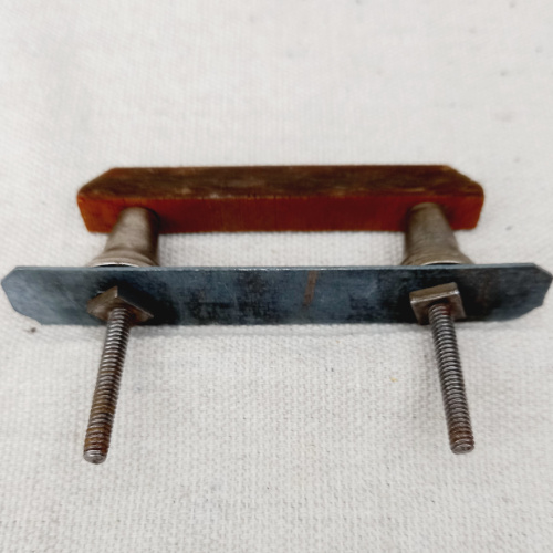 Vintage Art Deco Bakelite and chrome pull handle with 55mm centre-to-centre fixing