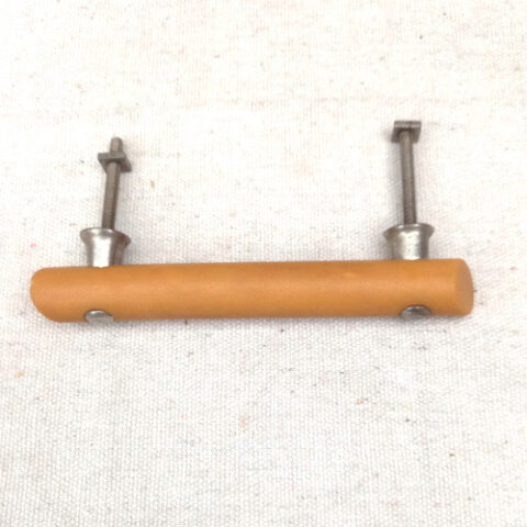 Vintage Art Deco honey-coloured pull handle with 85mm centre-to-centre fixing.