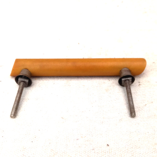 Vintage Art Deco honey-coloured pull handle with 85mm centre-to-centre fixing.