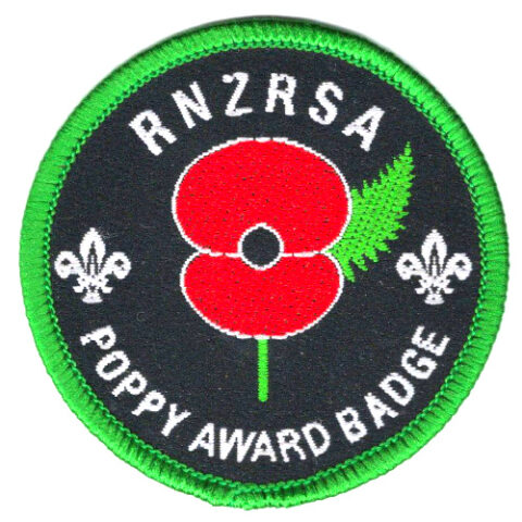 RNZRSA RSA Poppy Award Scout Badge (ARMY-014)