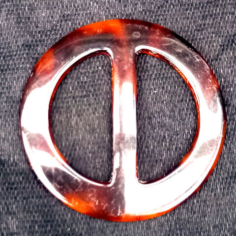 Large Vintage Mock Tortoiseshell Belt Slider (BB-059)