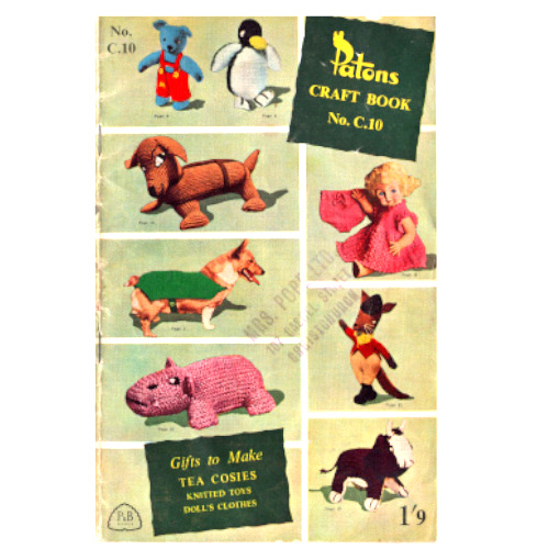 Patons Craft Book No C10 Gifts to Knit vintage knitting pattern booklet cover