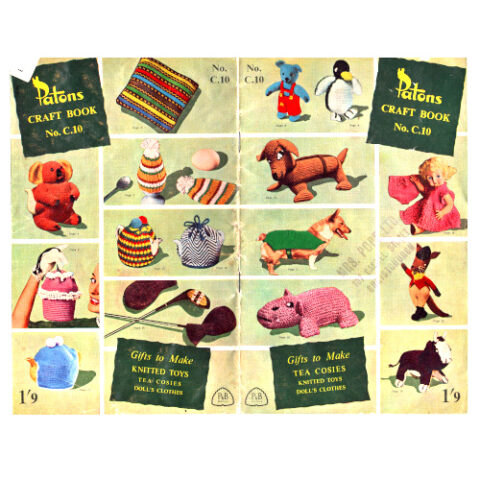 Patons Craft Book No C10 Gifts to Knit vintage knitting pattern booklet cover