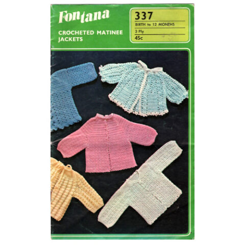 Fontana No. 337 Crocheted Matinee Jackets Pattern Book (BKCR-104)