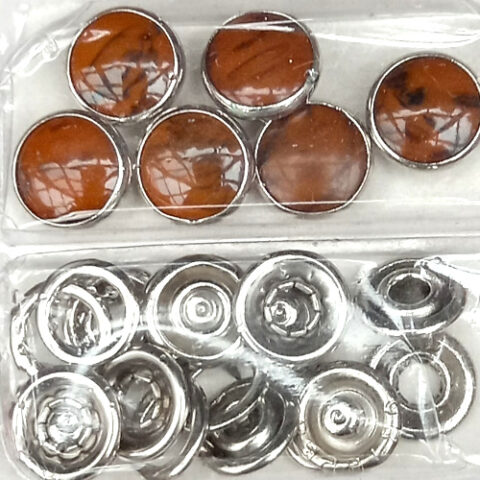 11mm Dewhurst No Sew Snap Fasteners x 6 (BUT-100)