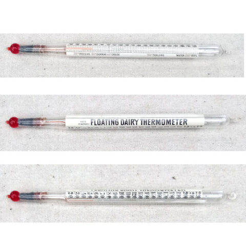 Vintage German Floating Glass Dairy Thermometer (KIT-063)