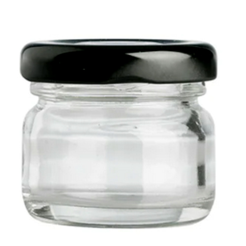 30ml glass food and jam jar with lid for preserves, honey and food storage