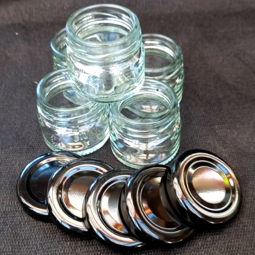 30ml glass food and jam jar with lid for preserves, honey and food storage
