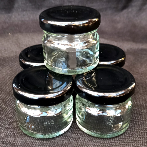 30ml glass food and jam jar with lid for preserves, honey and food storage