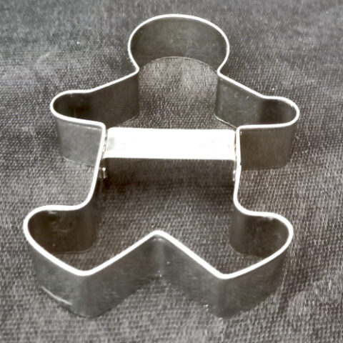 13cm gingerbread man cookie cutter by D.Line, stainless steel baking tool for shaping cookies and festive Christmas baking.