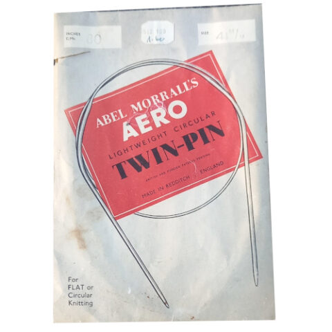 4.5mm Vintage Abel Morrall’s Aero Circular Knitting Needles (KNIT-010)