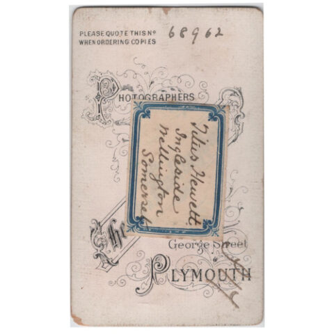 Antique Carte de Visite portrait of a man by Heath & Bullingham photographic studio, Plymouth.