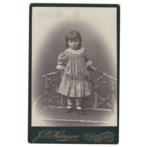 Cabinet Card of a Girl by J.B. Harrison Walkden (ANPI-018)