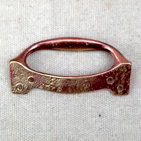 Vintage copper pull handle for cabinets and drawers, available in 46mm and 59mm centre-to-centre sizes.