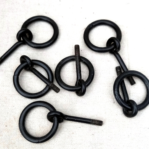 40mm wrought iron ring pull for cabinets, drawers and furniture restoration.