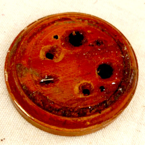 Vintage Wooden Mounting Block 78mm Round (ANTV-152)