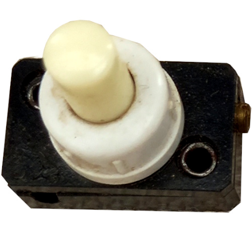 Vintage Bruma 2A 250VAC on-off push button lamp switch with glow in the dark button.