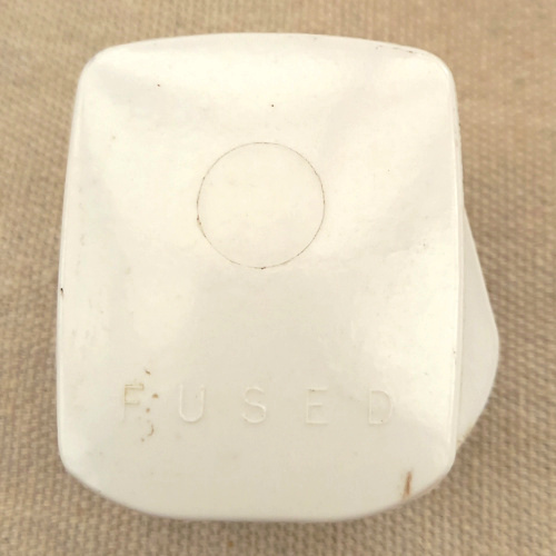 Standard British Type G fused 3-pin mains electrical plug compliant with BS 1363.