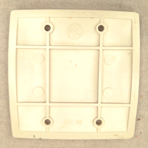 Vintage PDL 60 Series blank cover plate for covering unused electrical wall box openings.