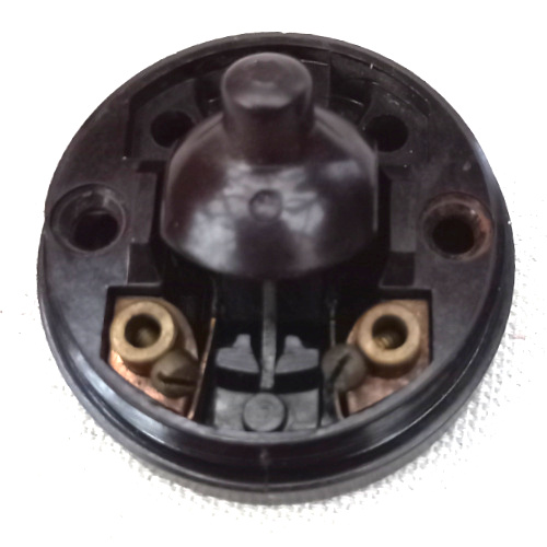Art Deco brown Bakelite rocker switch 5A 240VAC by Ring-Grip vintage electrical hardware.