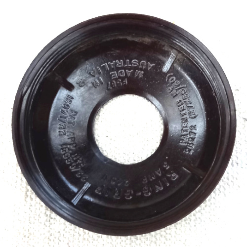 Art Deco brown Bakelite rocker switch 5A 240VAC by Ring-Grip vintage electrical hardware.
