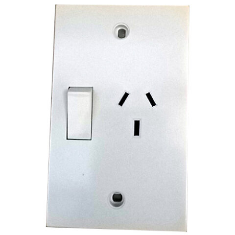 Vintage Single Power Socket White by PDL (ANTV-166)