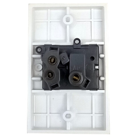 Vintage white single power socket by PDL with classic period design.