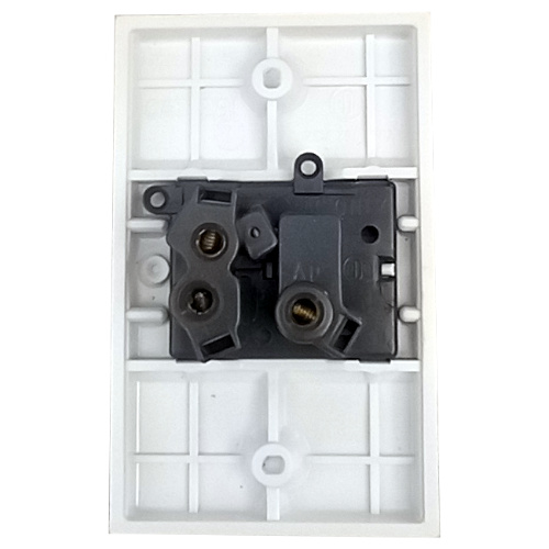 Vintage white single power socket by PDL with classic period design.