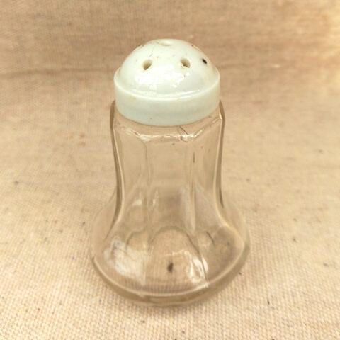 Vintage Glass Salt Shaker with Ceramic Lid (KIT-075)