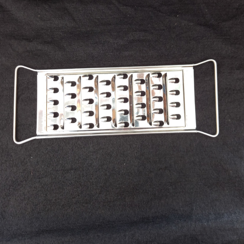 Swiss double sided stainless steel rösti grater with coarse grater and vegetable slicer