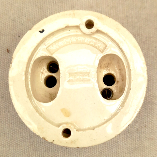 1920s vintage British vitreous ceramic ceiling rose with original period design