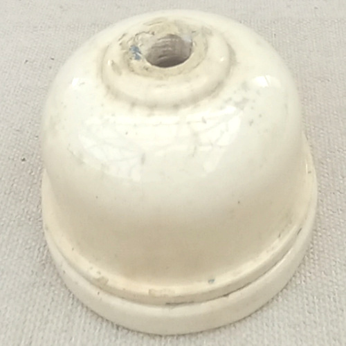 1920s vintage vitreous ceramic ceiling rose with ornate antique architectural design