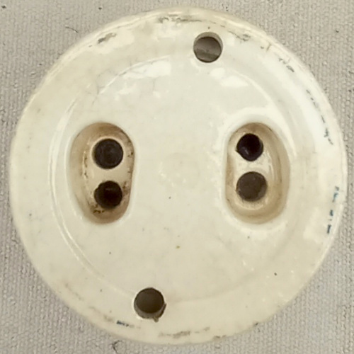 1920s vintage vitreous ceramic ceiling rose with ornate antique architectural design