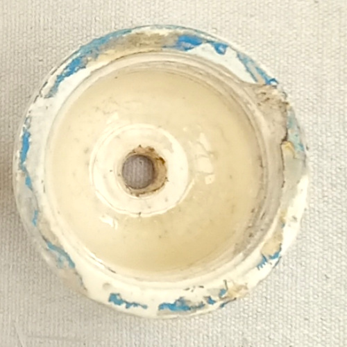 1920s vintage vitreous ceramic ceiling rose with ornate antique architectural design
