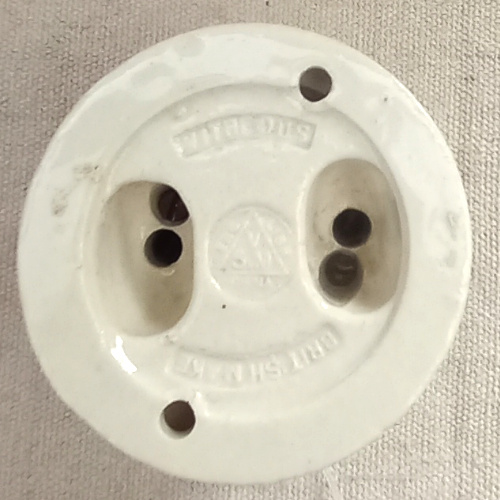 1920s vitreous ceramic ceiling rose marked V.S.M. English China on underside