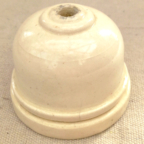 1920s vintage vitreous ceramic ceiling rose with ornate antique architectural design