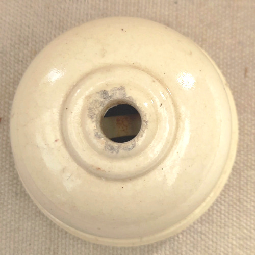 1920s vintage vitreous ceramic ceiling rose with ornate antique architectural design