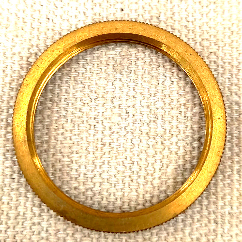 Vintage brass replacement ring for antique and vintage lamp sockets.