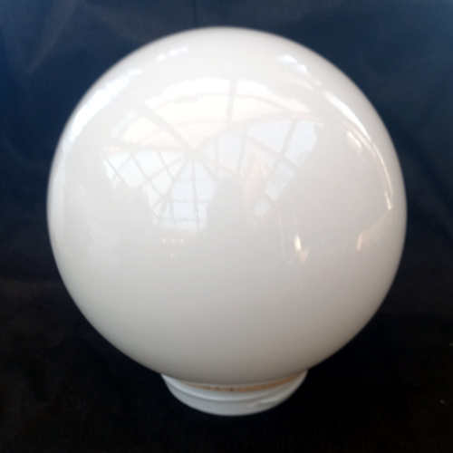 Large vintage white screw-in outdoor glass globe shade